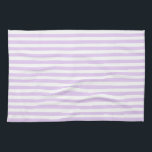 Vintage Lavender & White Stripes Striped Tea Towel<br><div class="desc">Modern vintage striped design. Vertical stripes pattern design in chic french classic elegant lavender pastel lilac purple and white colour. Lavender  and white wedding colour striped kitchen towel</div>