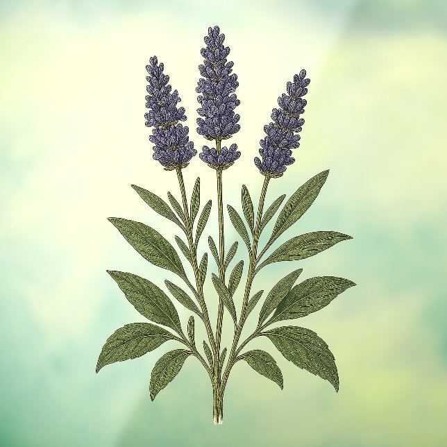 Vintage Lavender Window Cling (Sheet 3)