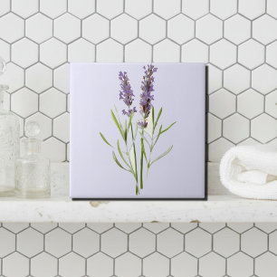 Vintage lavenders tile
