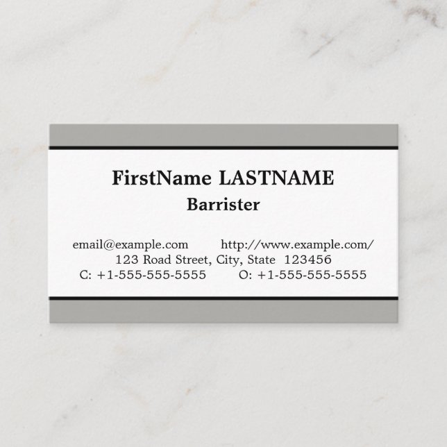 Vintage, Law Professional Business Card (Front)