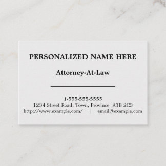 Vintage Law Professional Business Card