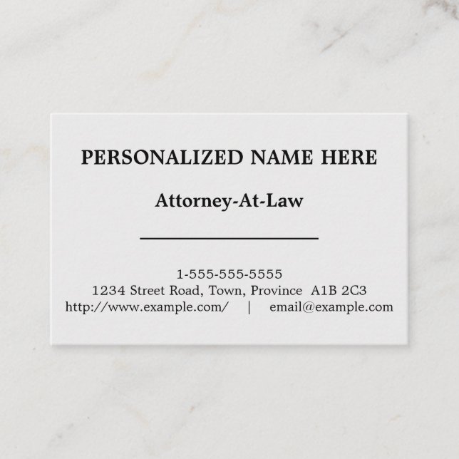 Vintage Law Professional Business Card (Front)