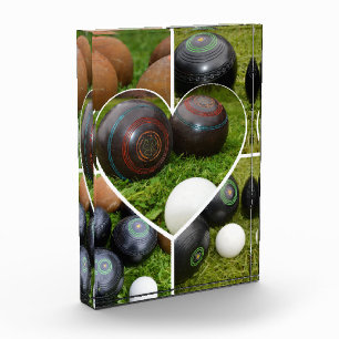 Vintage Lawn Bowls Photo Collage, Block