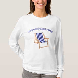 Vintage Lawn Chair Custom Message Summer Graphic  T-Shirt