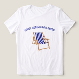 Vintage Lawn Chair Custom Message Summer Graphic  Tri-Blend Shirt