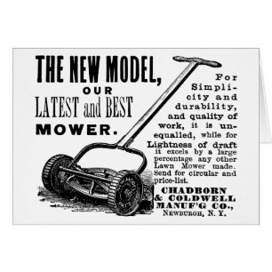 Vintage lawn mower advert