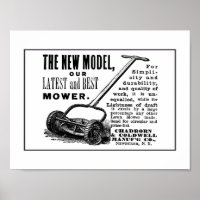Vintage lawn mower advert
