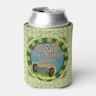 Vintage Lawn Mower  custom Can Cooler