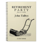 Vintage Lawn Mower Retirement Party Guest Book