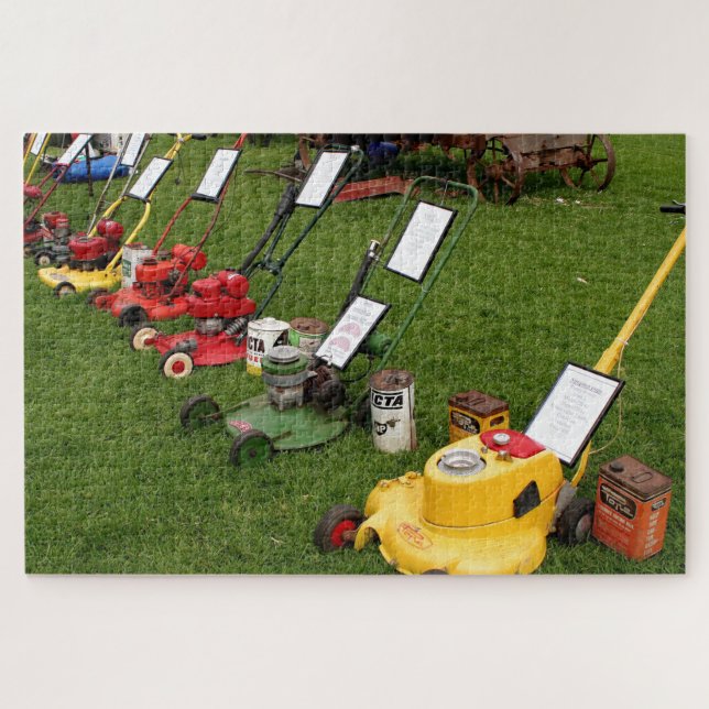 Vintage lawn mowers, Australia Jigsaw Puzzle (Horizontal)