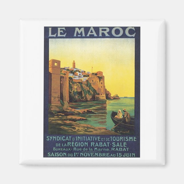 Vintage Le Maroc Morocco Magnet (Front)