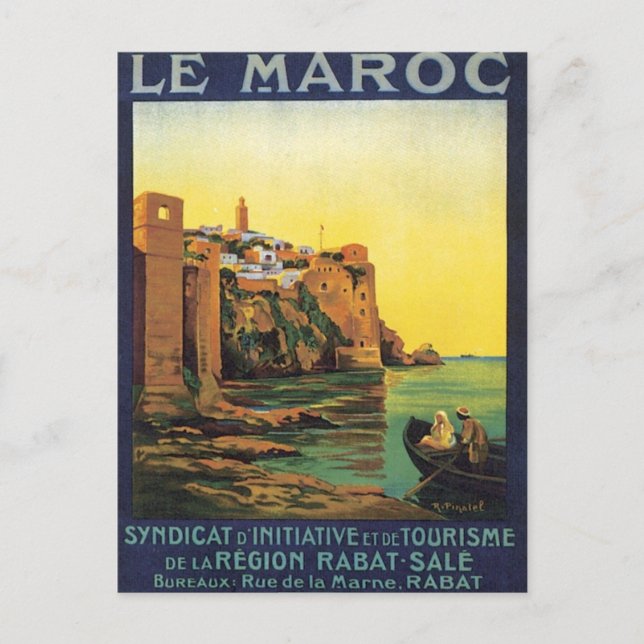 Vintage Le Maroc Morocco Postcard (Front)
