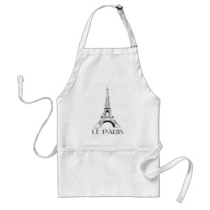 vintage le paris eiffel tower standard apron