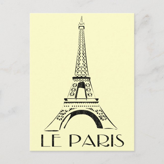 vintage le paris postcard (Front)