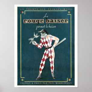 Vintage Le Rouge Baiser Ad Poster