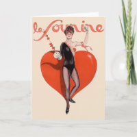 Vintage Le Sourire Fencer Greeting Card