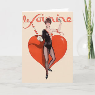 Vintage Le Sourire Fencer Greeting Card