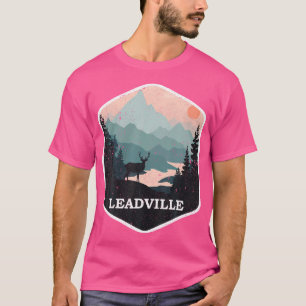 Vintage Leadville Colorado Co Mountains Hiking Sou T-Shirt