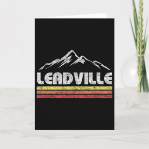 Vintage Leadville Colorado Retro Mountain Bike Ski Card