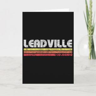 Vintage Leadville Colorado Retro Mountain Bike Ski Card