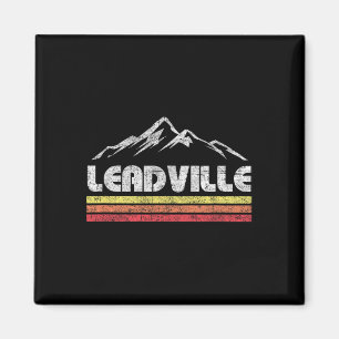 Vintage Leadville Colorado Retro Mountain Bike Ski Magnet