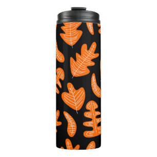 Vintage Leaf Exotic Plants Pattern Thermal Tumbler