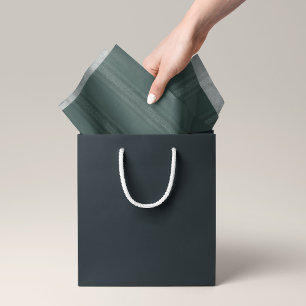 Vintage Leaf Stripe Sage Green Tissue Paper