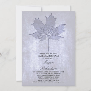 Vintage leaf tree romantic bridal shower invitation