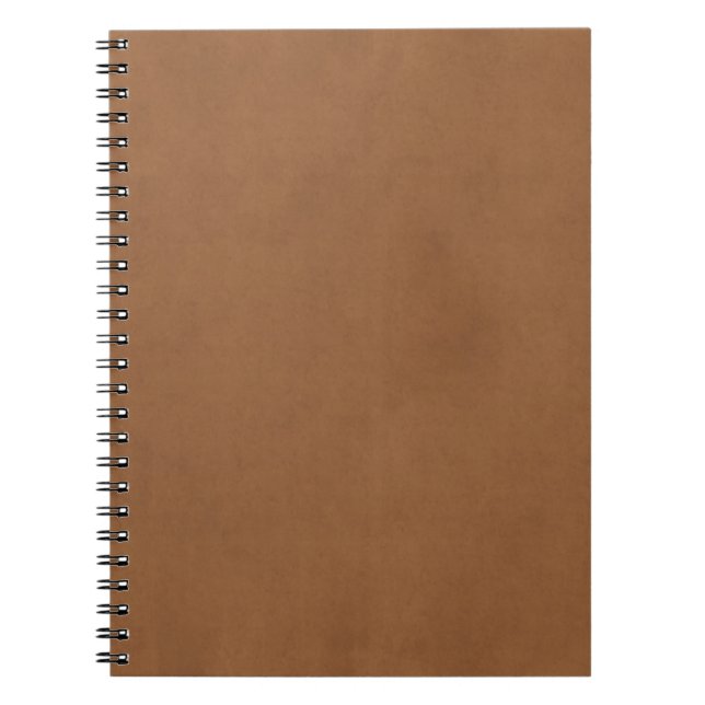 Vintage Leather Brown Parchment Paper Background Notebook (Front)