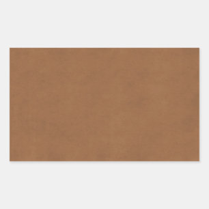 Vintage Leather Brown Parchment Paper Background Rectangular Sticker