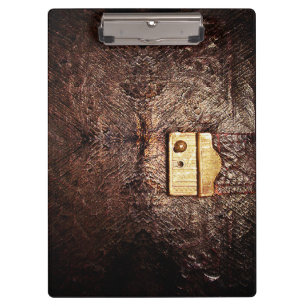 Vintage leather clipboard