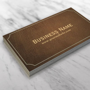 Vintage Leather Investigator Business Card