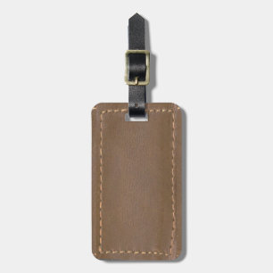 Vintage LEATHER Look Print Finish : Template Luggage Tag
