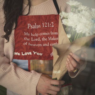 Vintage Leaves Christian Gifts for Women Red Apron