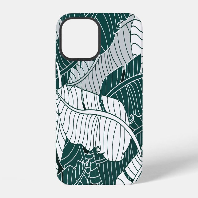 Vintage Leaves Pattern Background iPhone Case (Back)