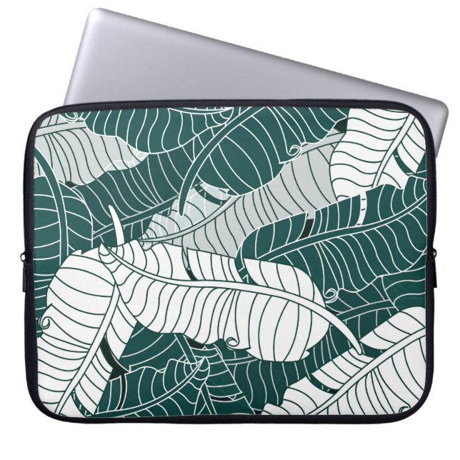 Vintage Leaves Pattern Background Laptop Sleeve (Front)