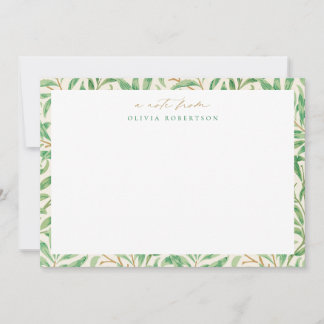 Vintage Leaves Personal Stationery Note card