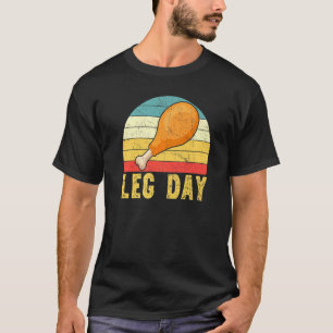 Vintage Leg Day Thanksgiving Pilgrim Costume Turke T-Shirt