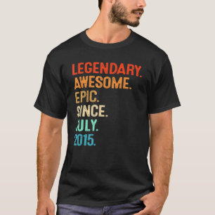 Vintage Legend Awesome Epic Since July 2015 6th Bi T-Shirt