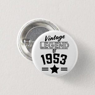Vintage Legend of 1953 3 Cm Round Badge