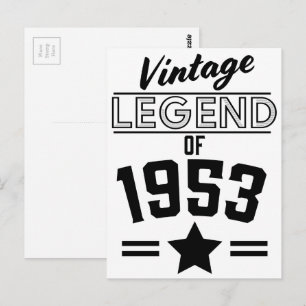 Vintage Legend of 1953 Postcard