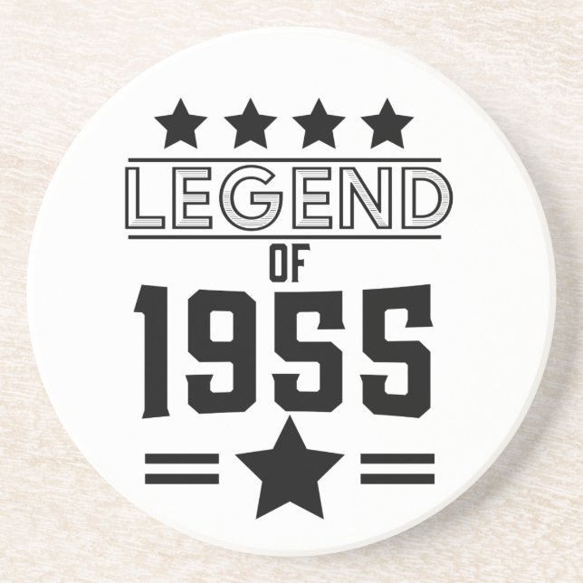 vintage legend of 1955 button coaster (Front)
