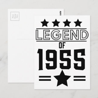 vintage legend of 1955 postcard