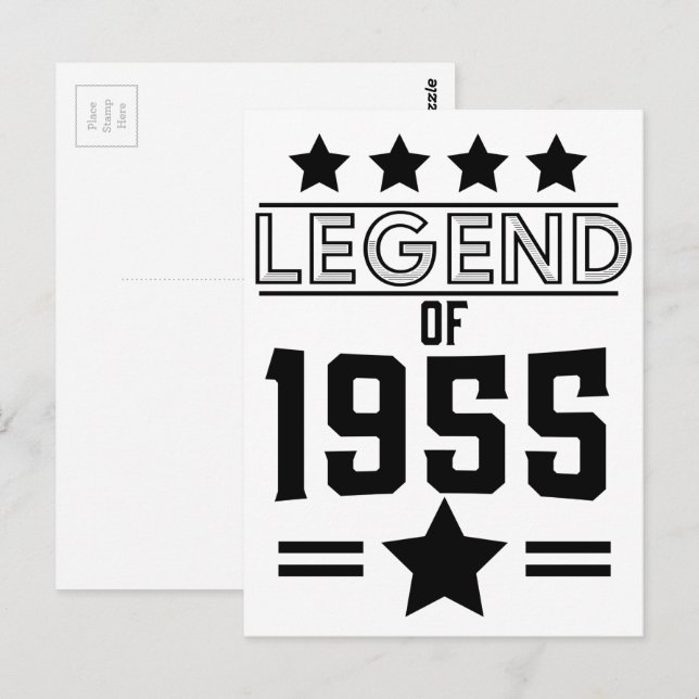 vintage legend of 1955 postcard (Front/Back)