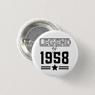 Vintage Legend of 1958 3 Cm Round Badge