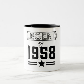 Vintage Legend of 1958 Two-Tone Coffee Mug