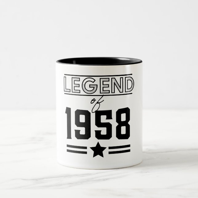 Vintage Legend of 1958 Two-Tone Coffee Mug (Center)