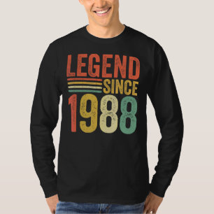 Vintage Legend Since 1988 34th Birthday Retro Men T-Shirt