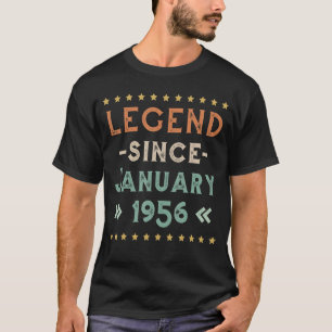Vintage Legend Since January 1956 Birthday Men Wom T-Shirt