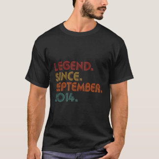 Vintage Legend Since September 2014 Retro 9Th Birt T-Shirt